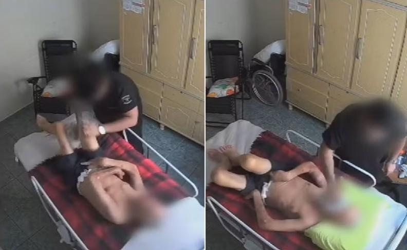 Vídeo: idoso acamado de 86 anos é torturado por cuidador em Goiânia; imagens são fortes